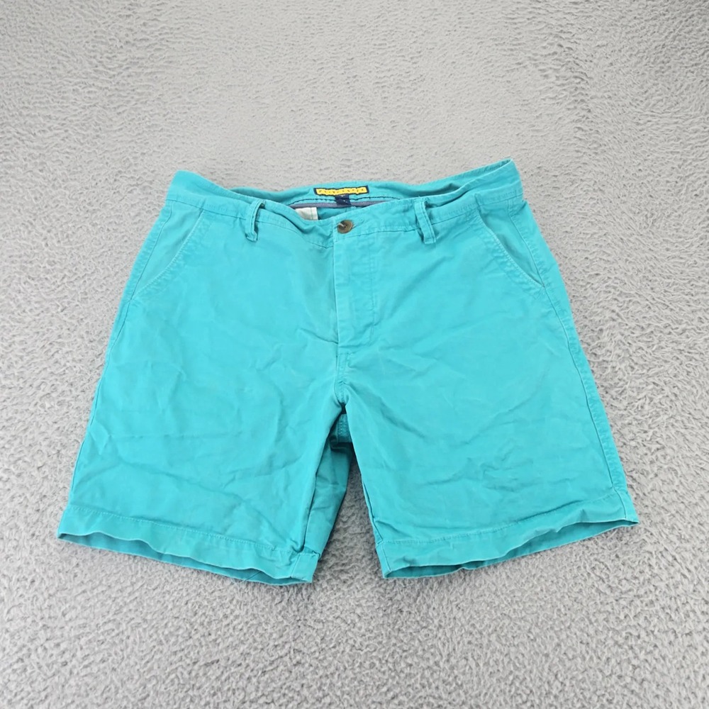 Prince & Fox Shorts Mens 38 Green Chino Flat Front‎ Pockets Mid Rise